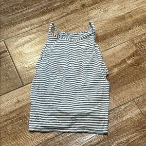 Lululemon Athletica White and Grey Workout Top